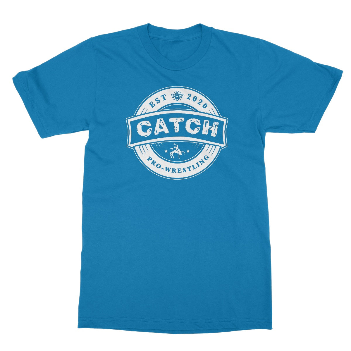 CATCH Pro-Wrestling Logo WHITE Softstyle T-Shirt