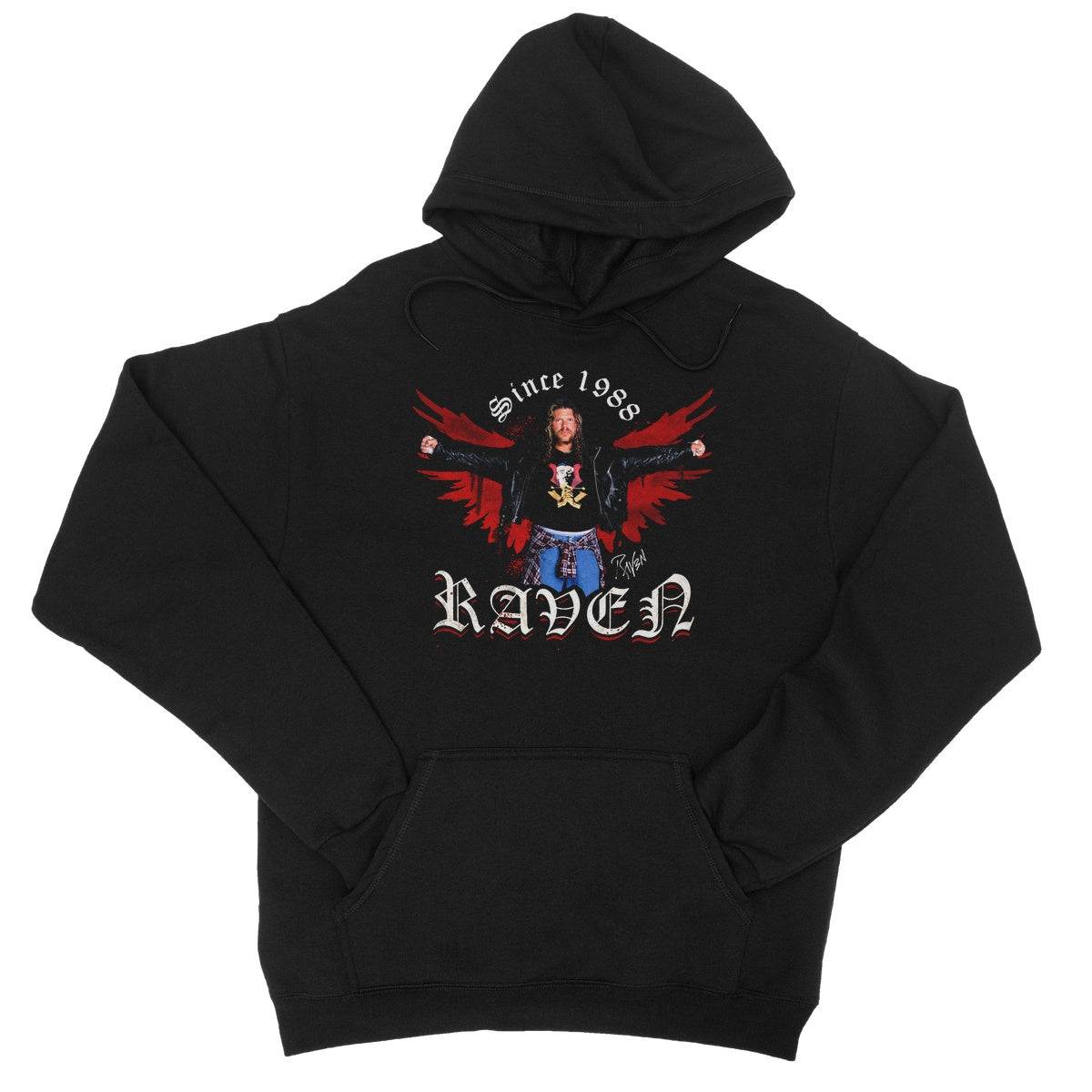 Raven Retro College Hoodie