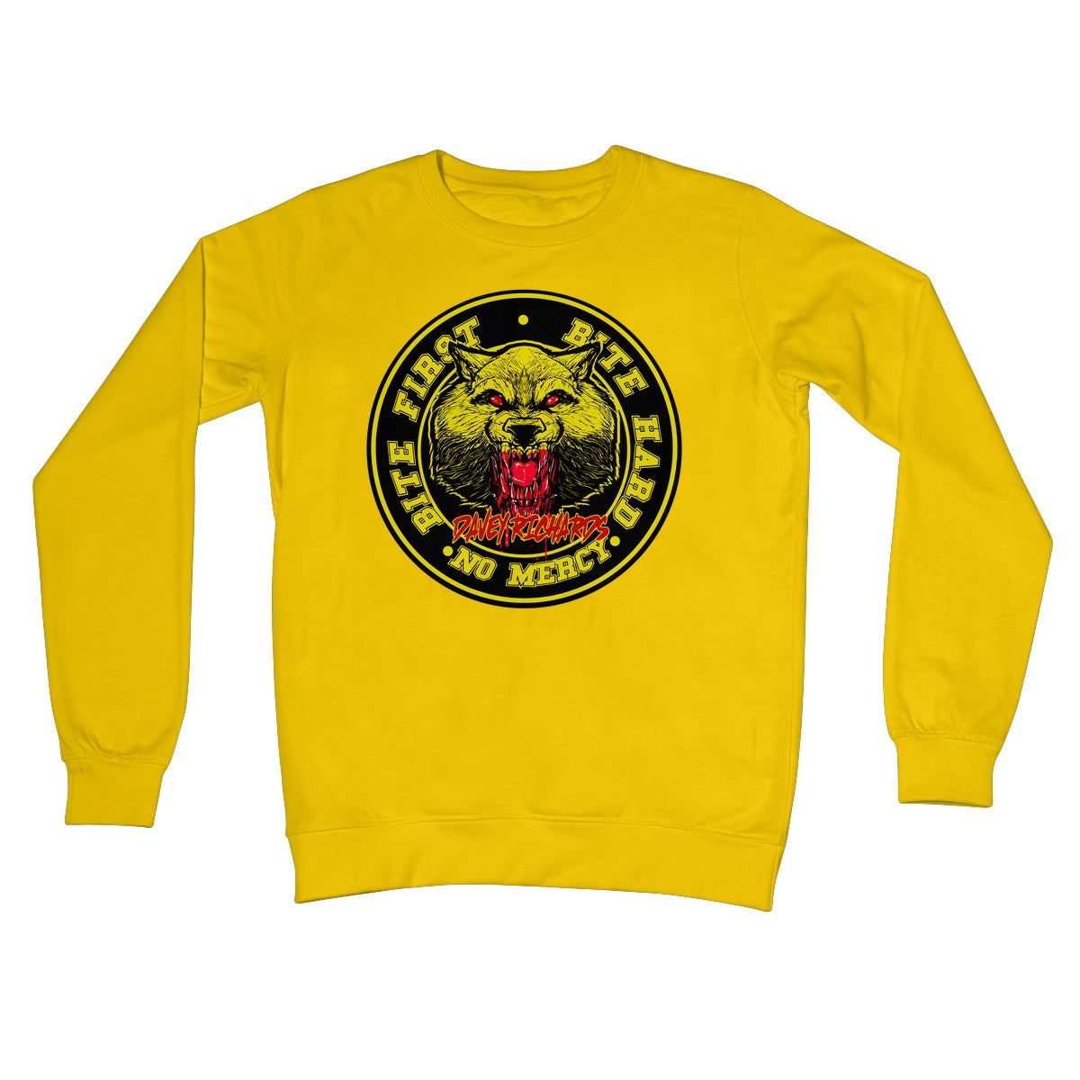 Davey Richards Bite First Logo Crew Neck Sweatshirt