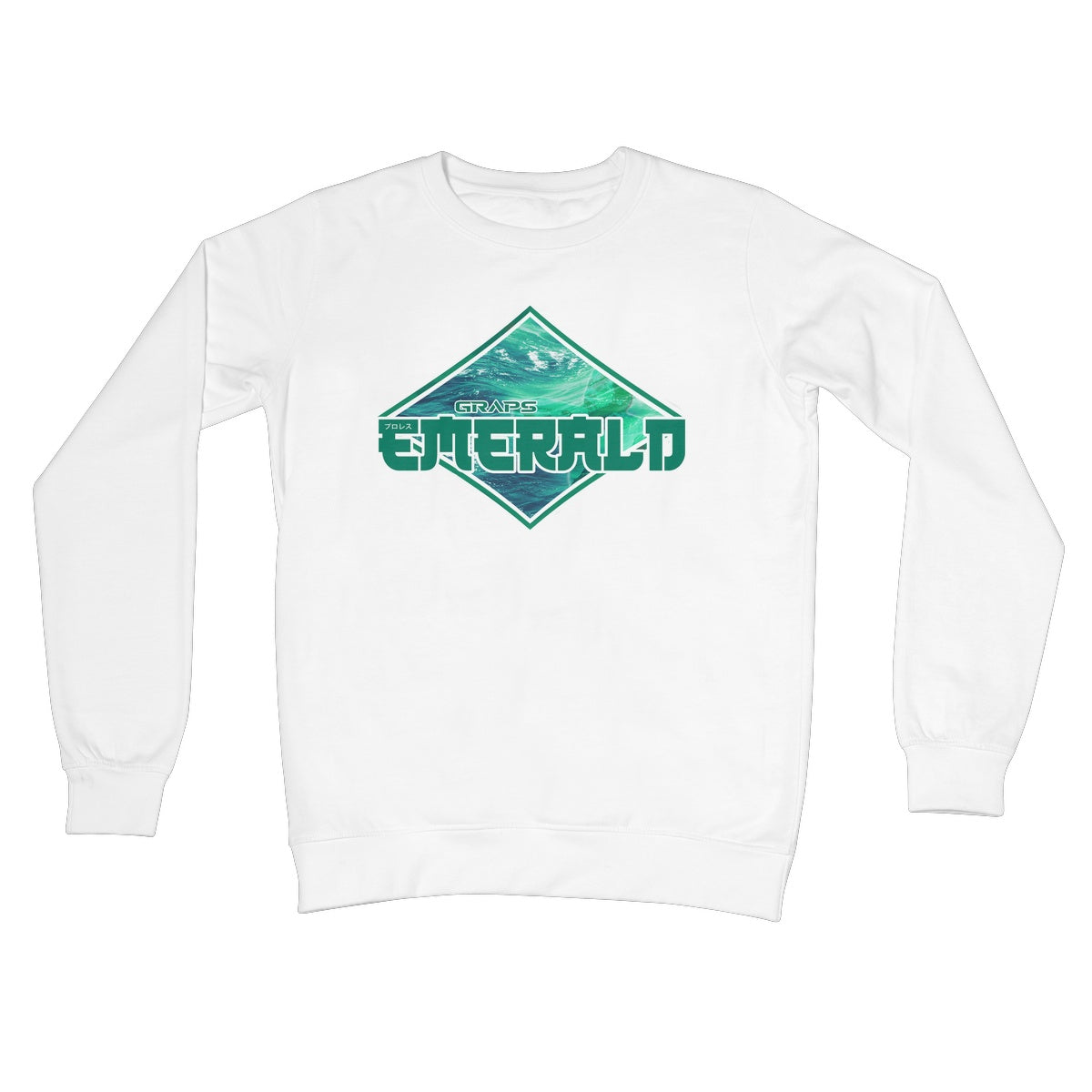 GRAPS X EMERALD Wave Crew Neck Sweatshirt