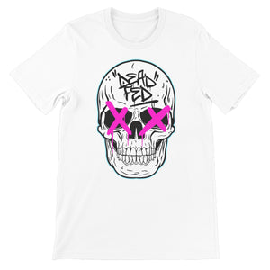Johnny Dead Fed - White/Pink Unisex Short Sleeve T-Shirt