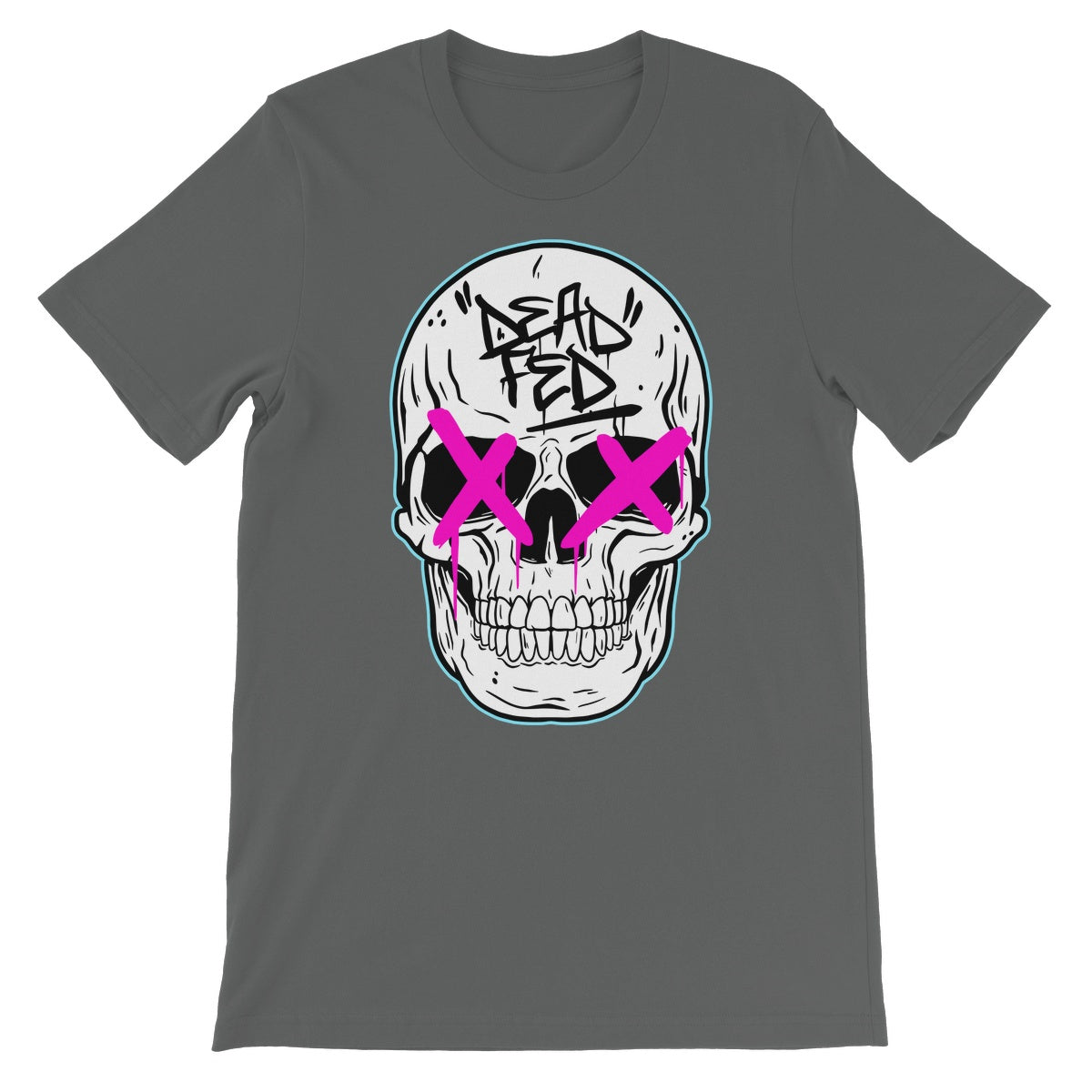 Johnny Dead Fed - White/Pink Unisex Short Sleeve T-Shirt
