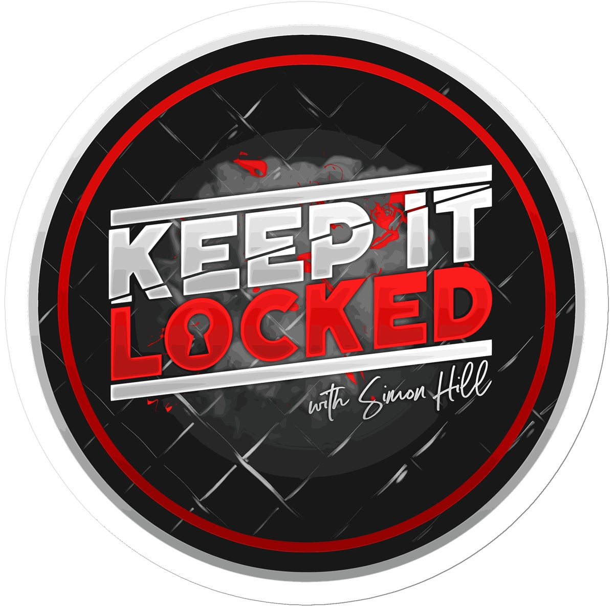 Simon Hill Keep It Locked Circle Logo V2 Sticker