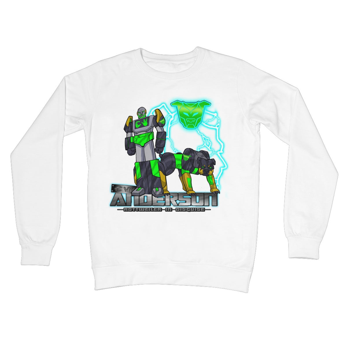 CW Anderson Rottweiler In Disguise  Crew Neck Sweatshirt