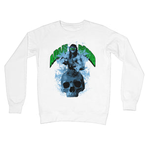Adam Bomb  Skull Flame Crew Neck Sweatshirt