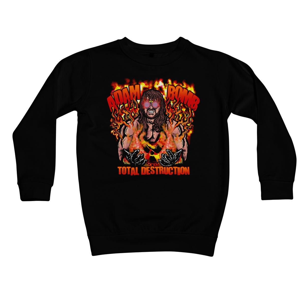 Adam Bomb Flame Bomb Kids Sweatshirt