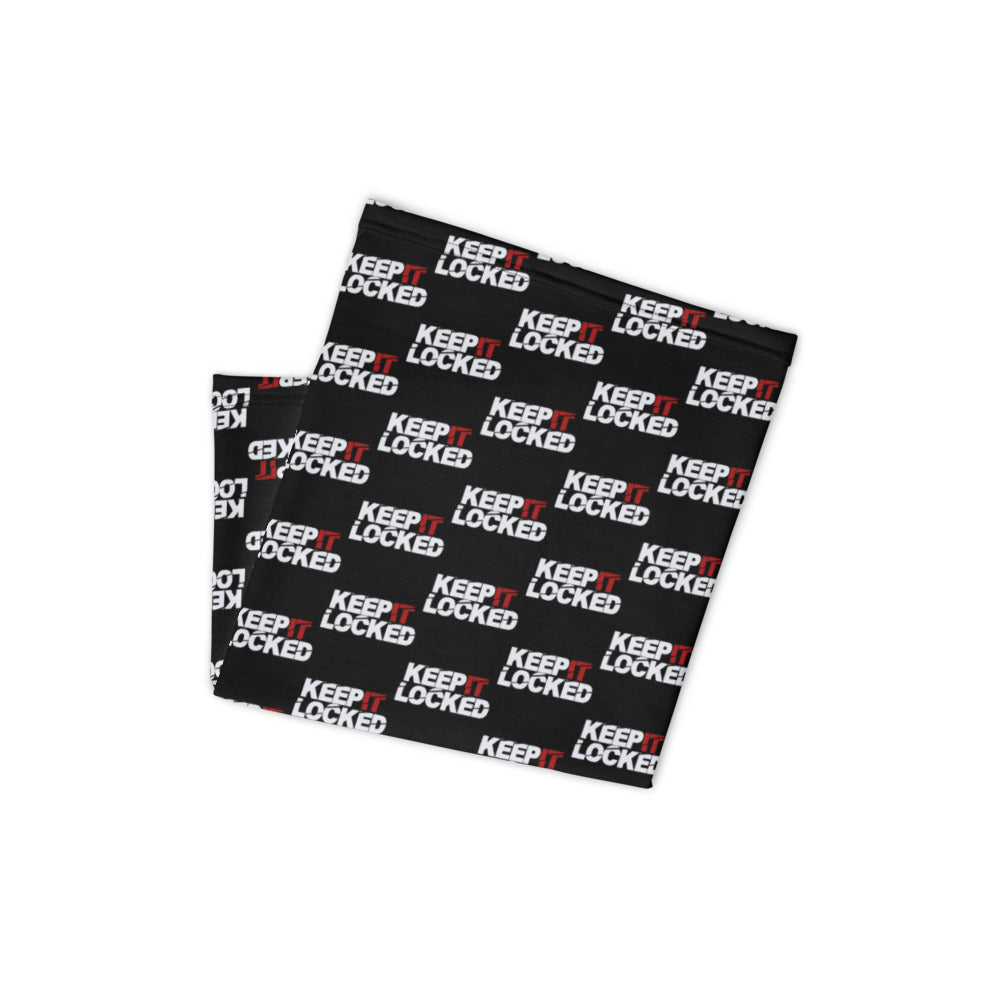 Simon Hill Keep It Locked Logo Pattern Neck Gaiter