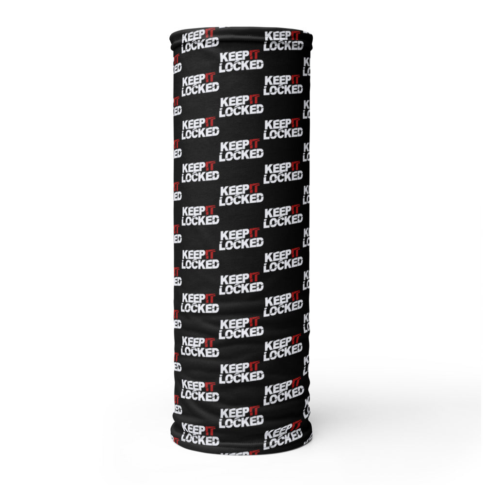 Simon Hill Keep It Locked Logo Pattern Neck Gaiter