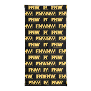 Fight! Nation Wrestling Gold Logo Pattern Neck Gaiter