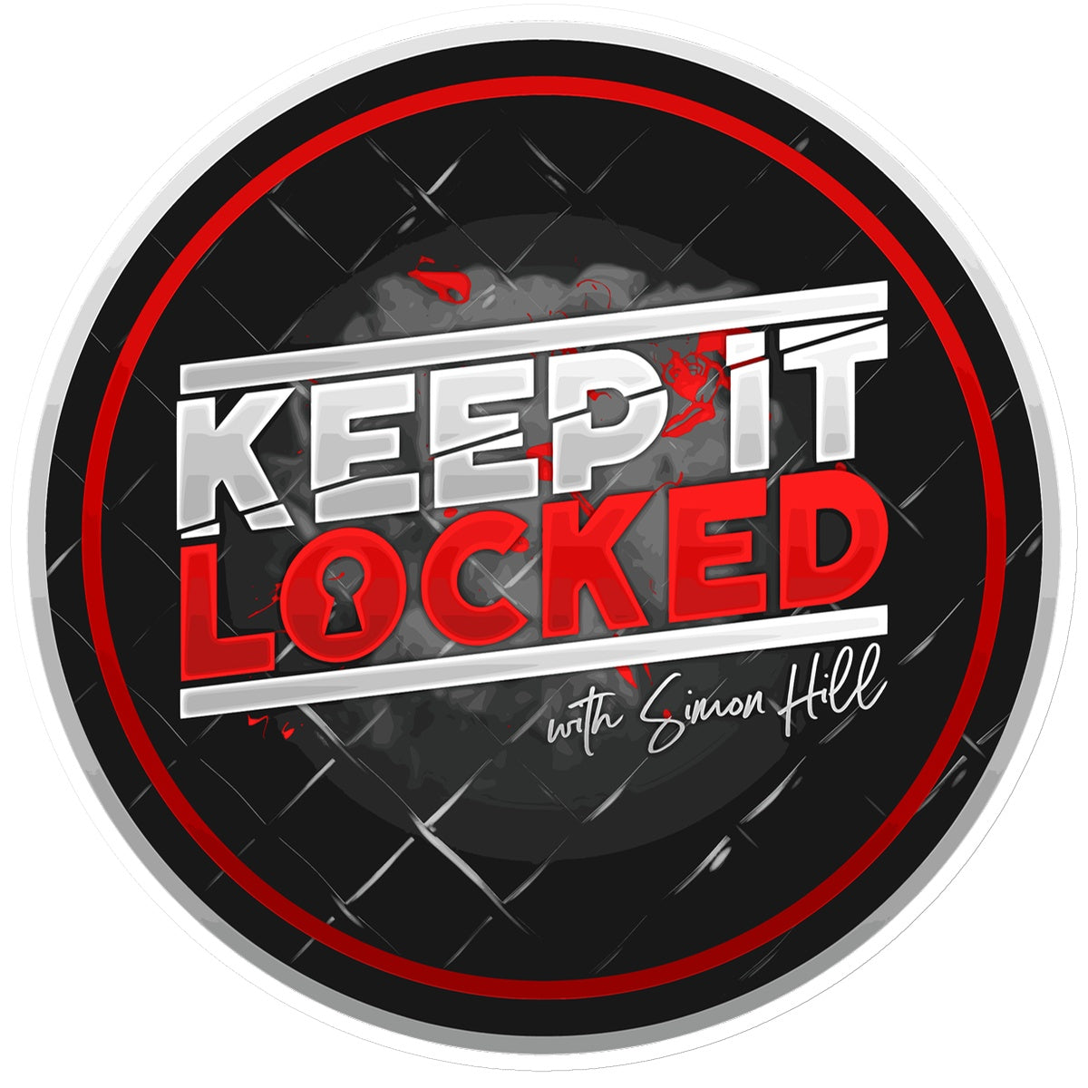 Simon Hill Keep It Locked Circle Logo V2 Sticker