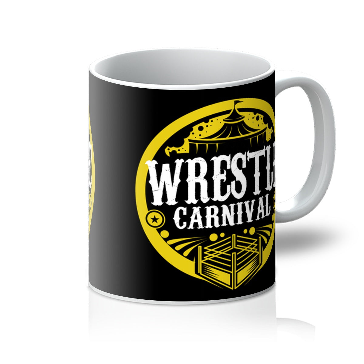 Wrestle Carnival Gold Logo Mug