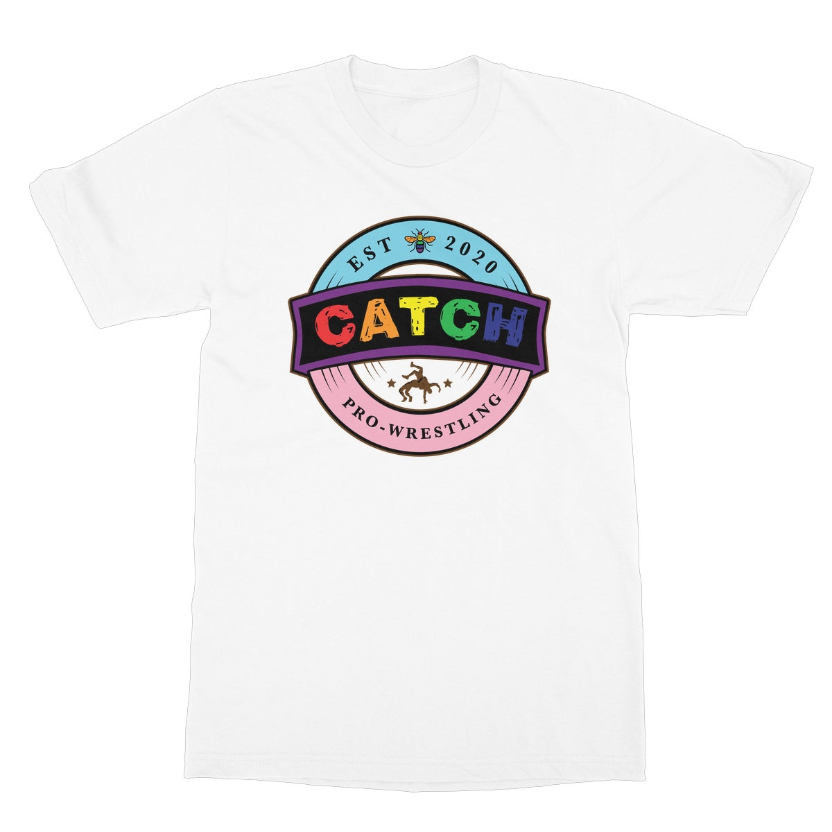 CATCH Wrestling Rainbow Softstyle T-Shirt
