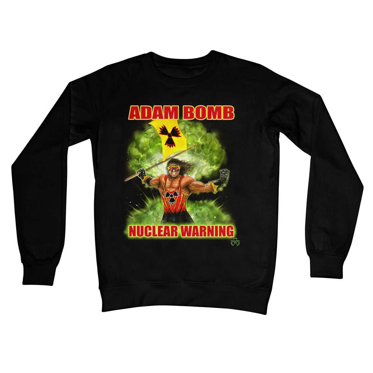 Adam Bomb Nuclear Warning Crew Neck Sweatshirt