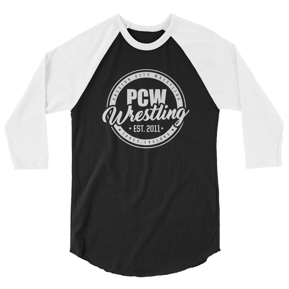 PCW UK Roundal White Logo 3/4 sleeve raglan shirt