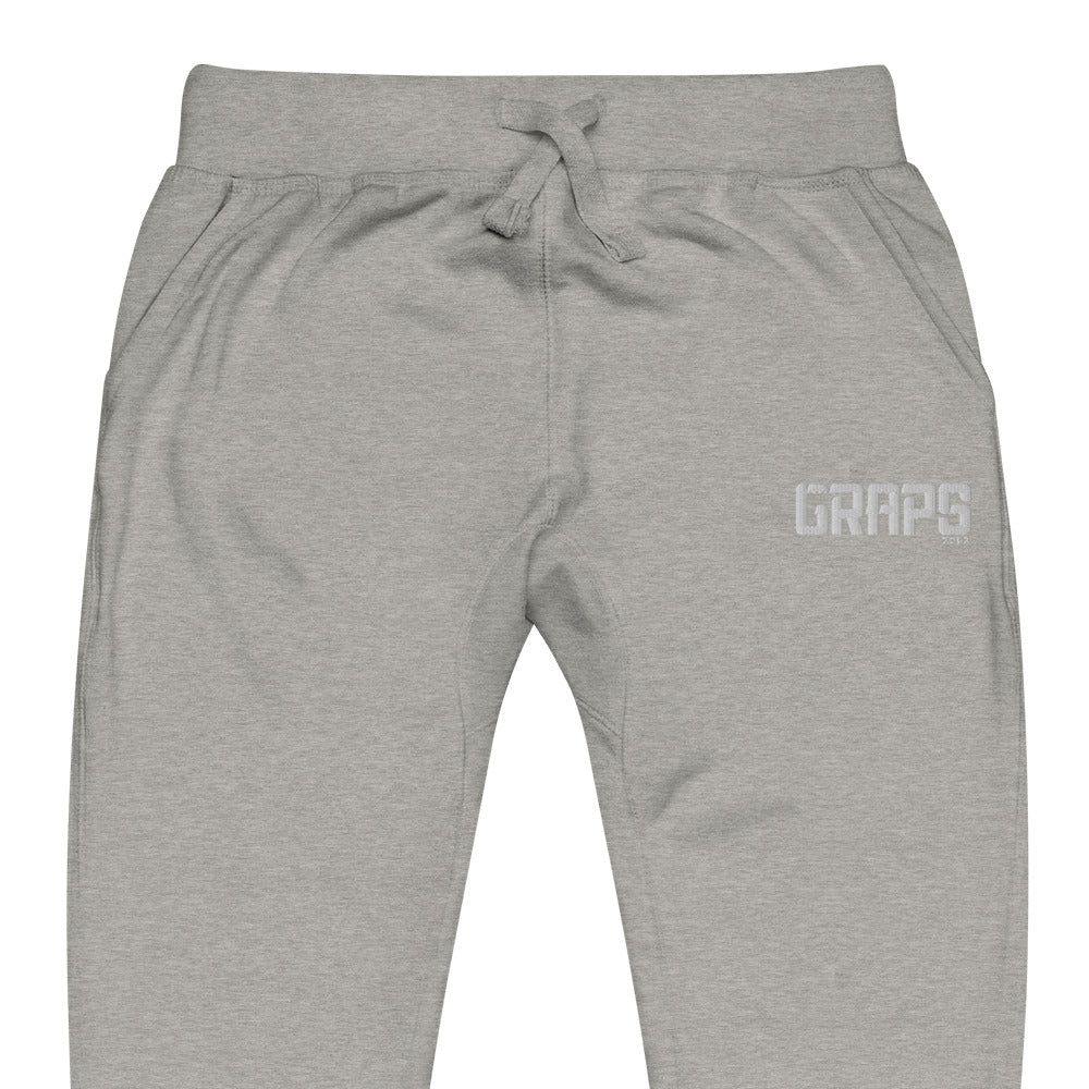 GRAPS White Logo Unisex fleece sweatpants