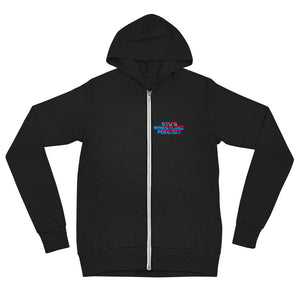 Stu's Wrestling Podcast Logo Unisex zip hoodie