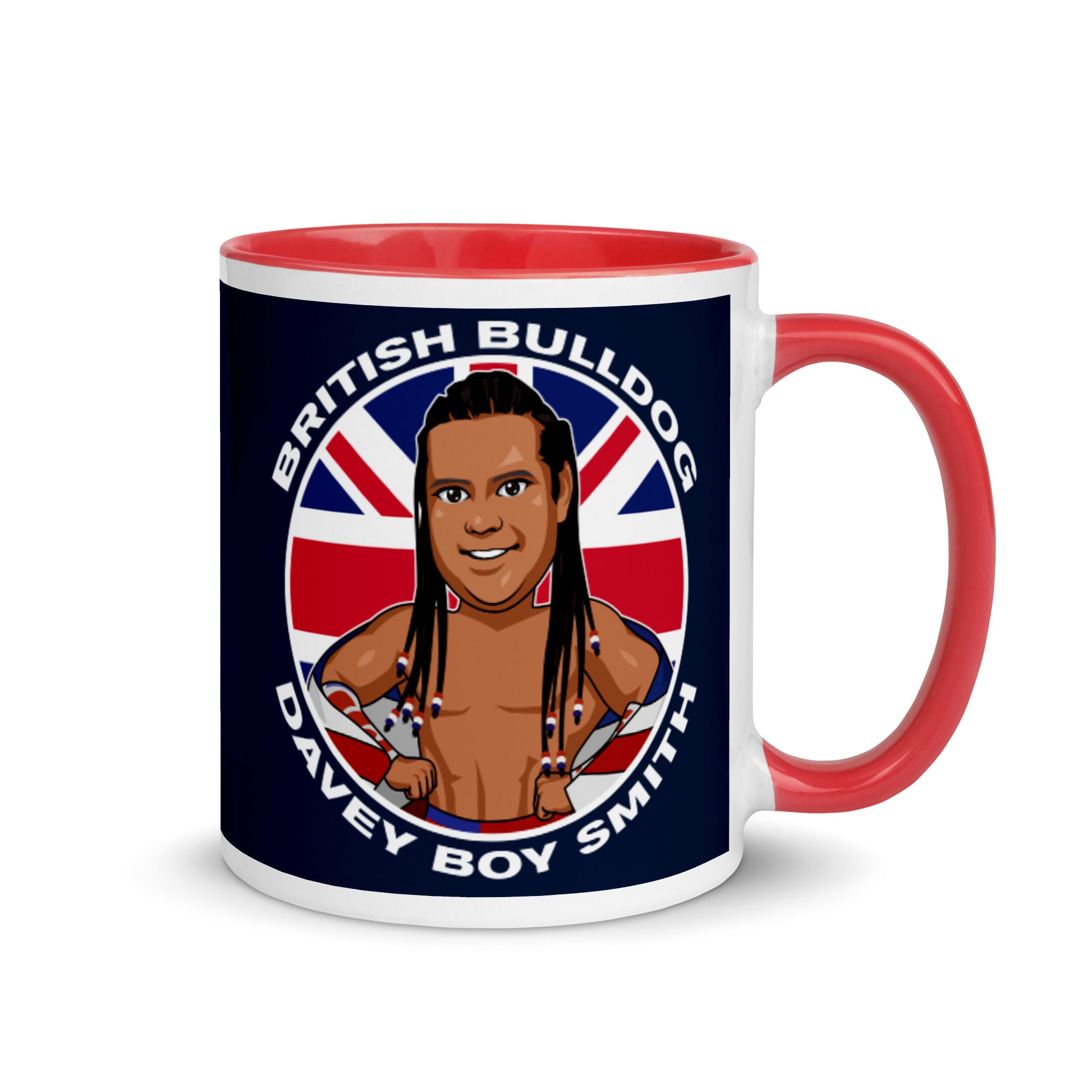 British Bulldog Cartoon Mug with Color Inside